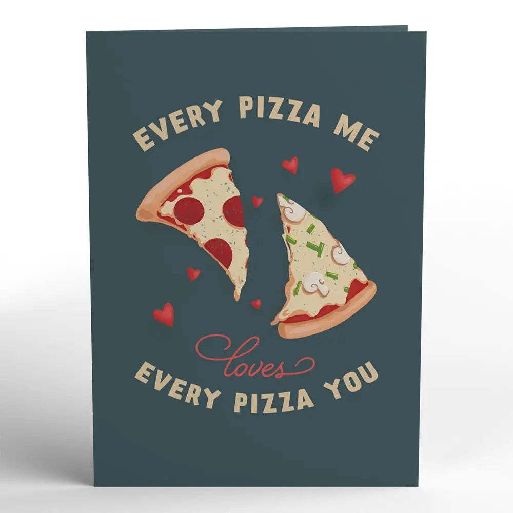 LP5529 PIZZA LOVE POP-UP CARDS 5x7"