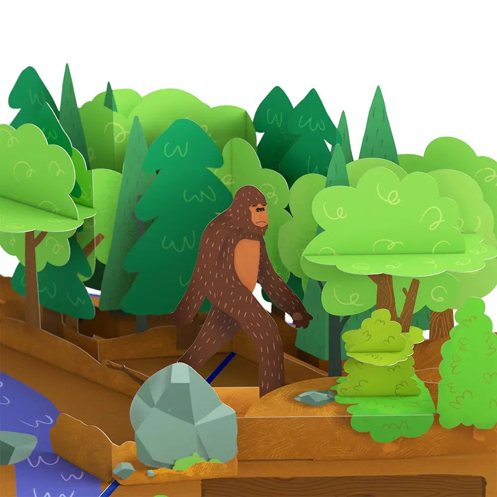 LP5934 BIGFOOT LEGENDARY B-DAY POP-UP CARD 5x7"
