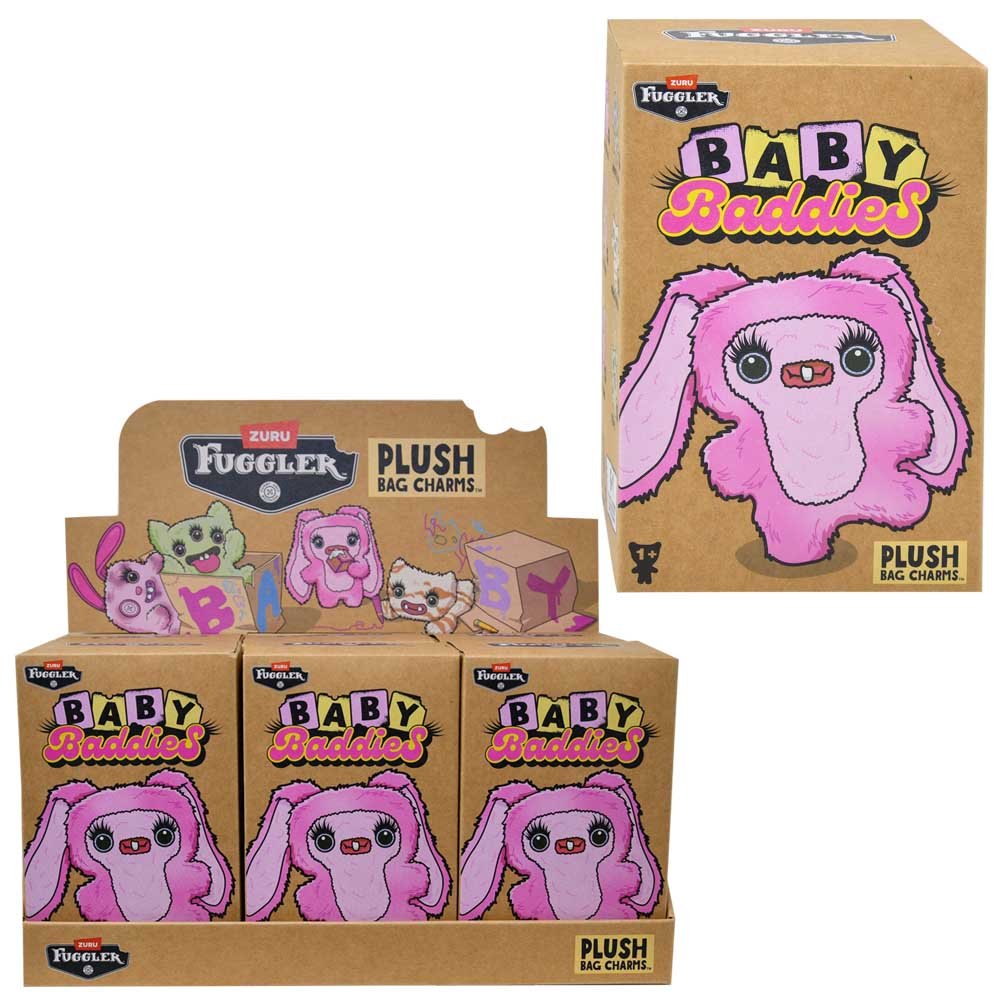 15786UQ1 ZURU FUGGLER BABY BADDIES 5" KEYRINGS