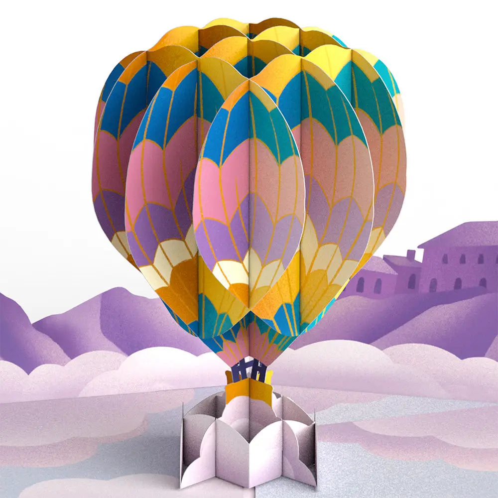 LP9359 MAJESTIC HOT AIR BALLOON POP-UP CARD 5x7"