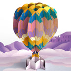 LP9359 MAJESTIC HOT AIR BALLOON POP-UP CARD 5x7"