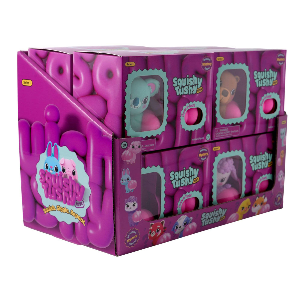 10003 SQUISHY TUSHY TOYS 3" FIGURES DOUBLE BLIND BOX