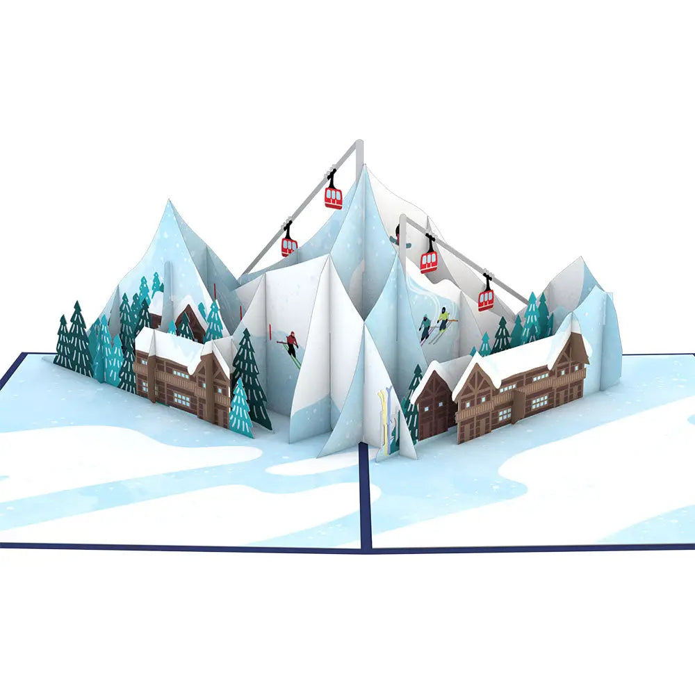 LP2204 SKI VILLAGE POP-UP CARD 5x7"