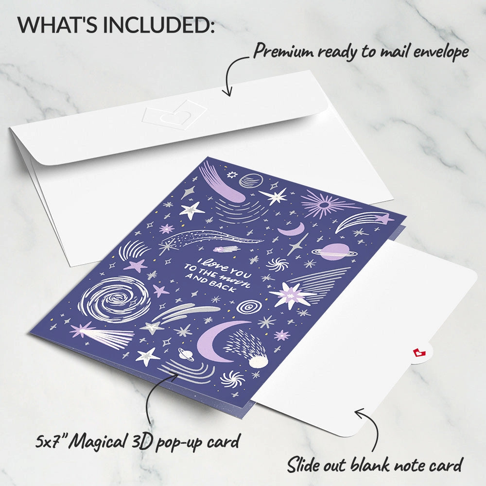 LP6435 LOVE YOU TO THE MOON AND BACK LIGHT-UP 5x7"