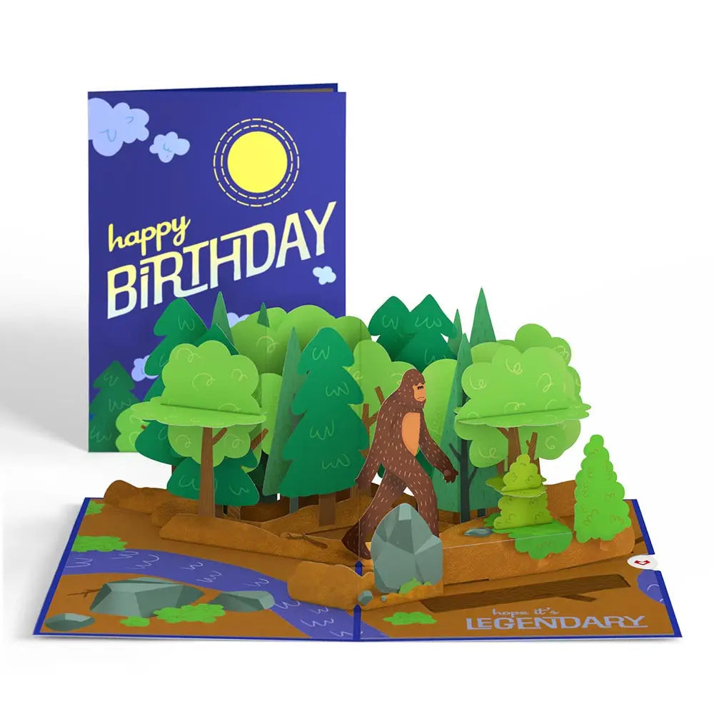 LP5934 BIGFOOT LEGENDARY B-DAY POP-UP CARD 5x7"