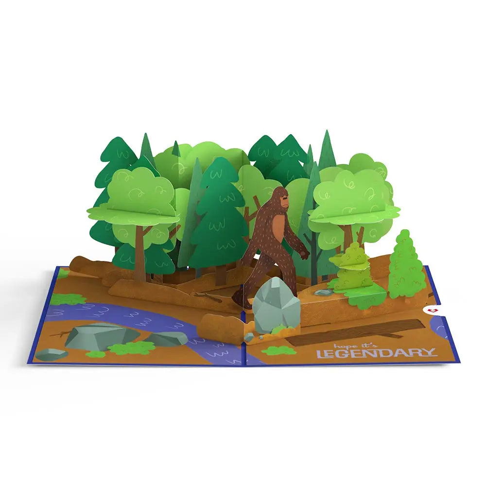 LP5934 BIGFOOT LEGENDARY B-DAY POP-UP CARD 5x7"