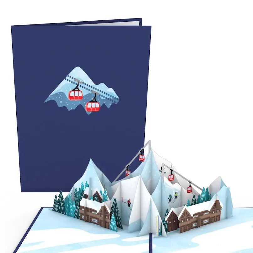 LP2204 SKI VILLAGE POP-UP CARD 5x7"