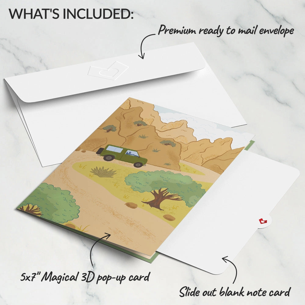 LP11986 OFF-ROAD ADVENTURE POP-UP CARD 5x7"