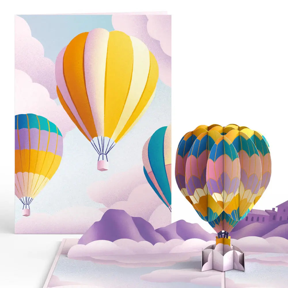 LP9359 MAJESTIC HOT AIR BALLOON POP-UP CARD 5x7"