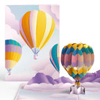 LP9359 MAJESTIC HOT AIR BALLOON POP-UP CARD 5x7"