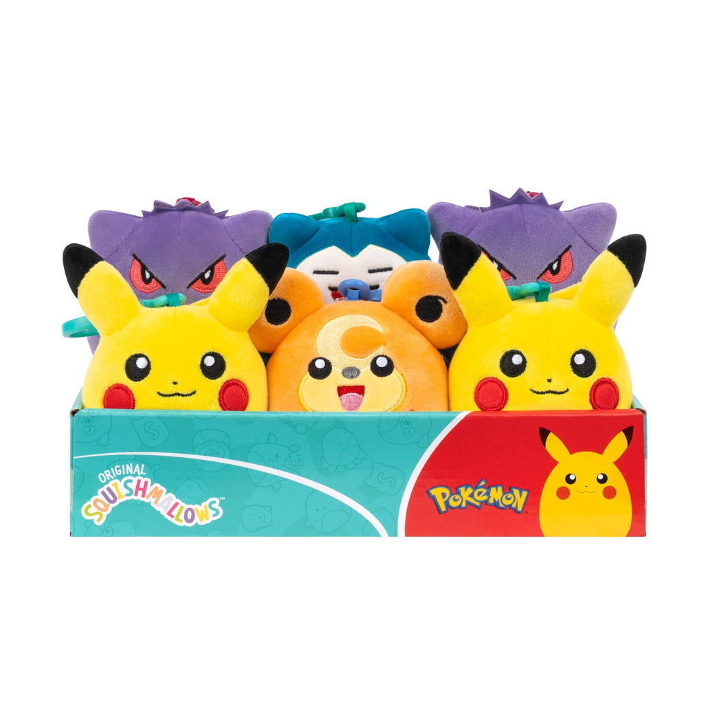 SQPK00527 SQUISHMALLOWS 3.5" PLUSH CLIP POKEMON ASSORT