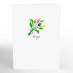 LP2404 TULIPS POP-UP CARD 5x7" FLOWER VASE