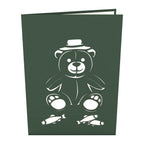 LP1185 FISHING BEAR POP-UP CARD 5x7"