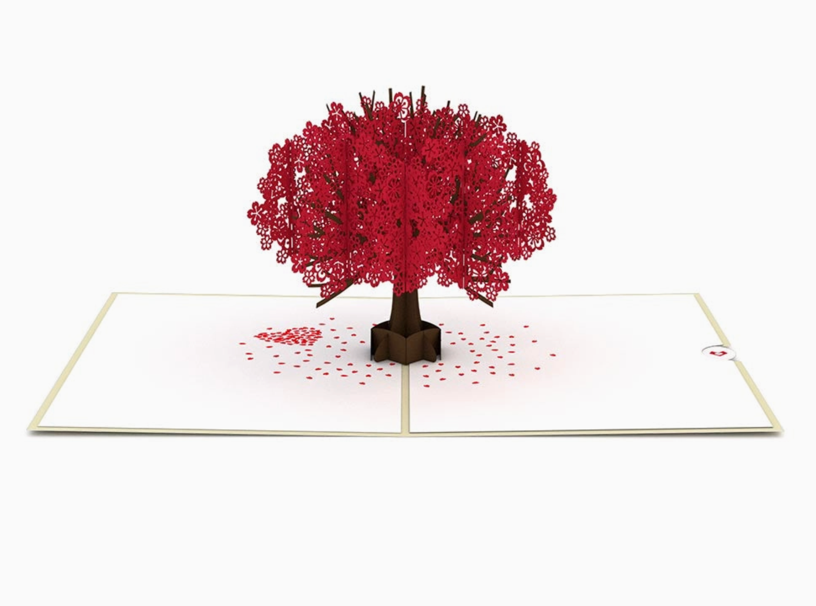 Red Sakura Tree Pop-Up Card 5x7"