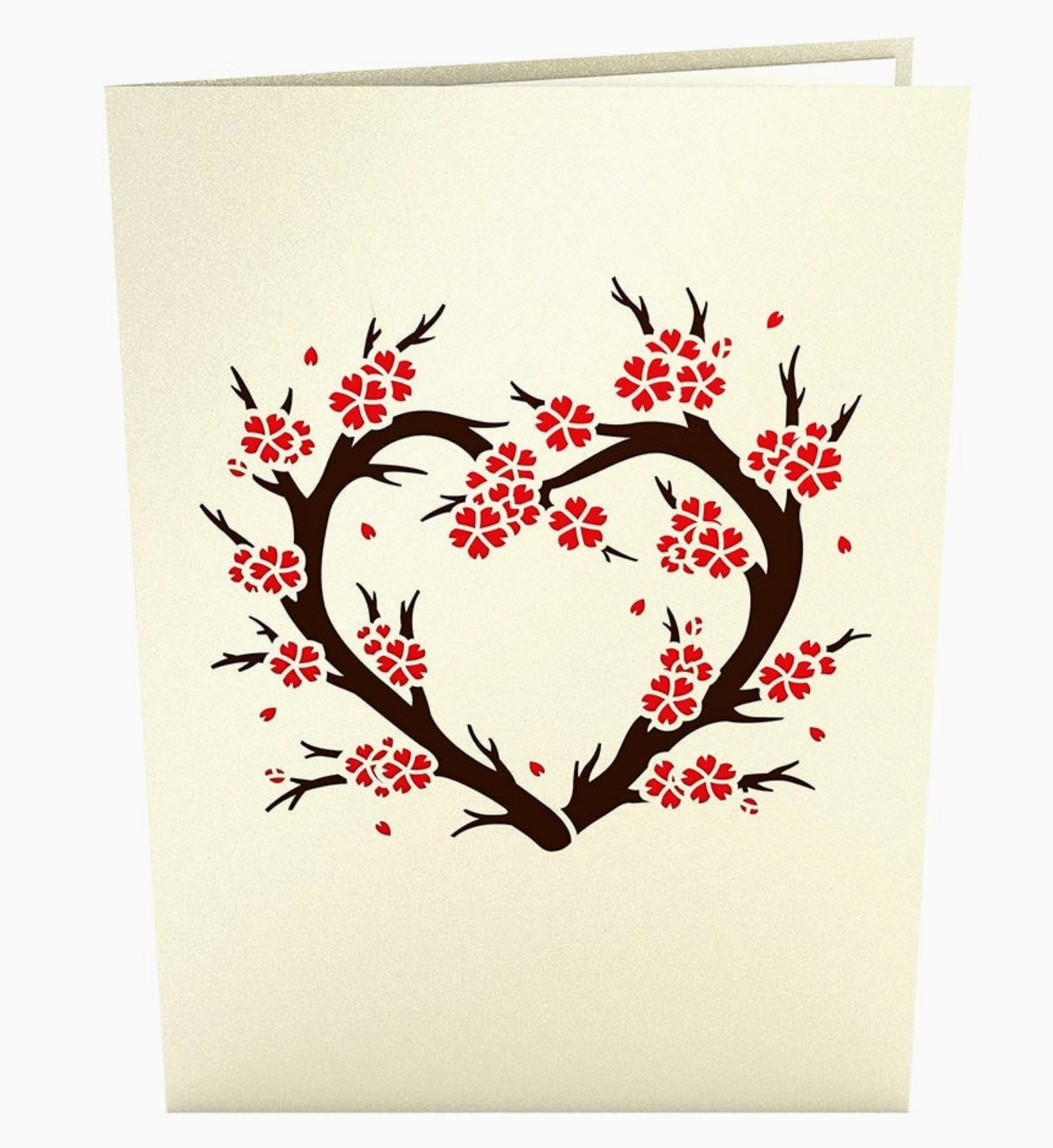 Red Sakura Tree Pop-Up Card 5x7"
