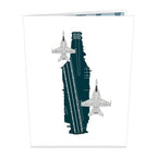 LP1891 U.S. AIRCRAFT CARRIER POP-UP CARD 5x7"