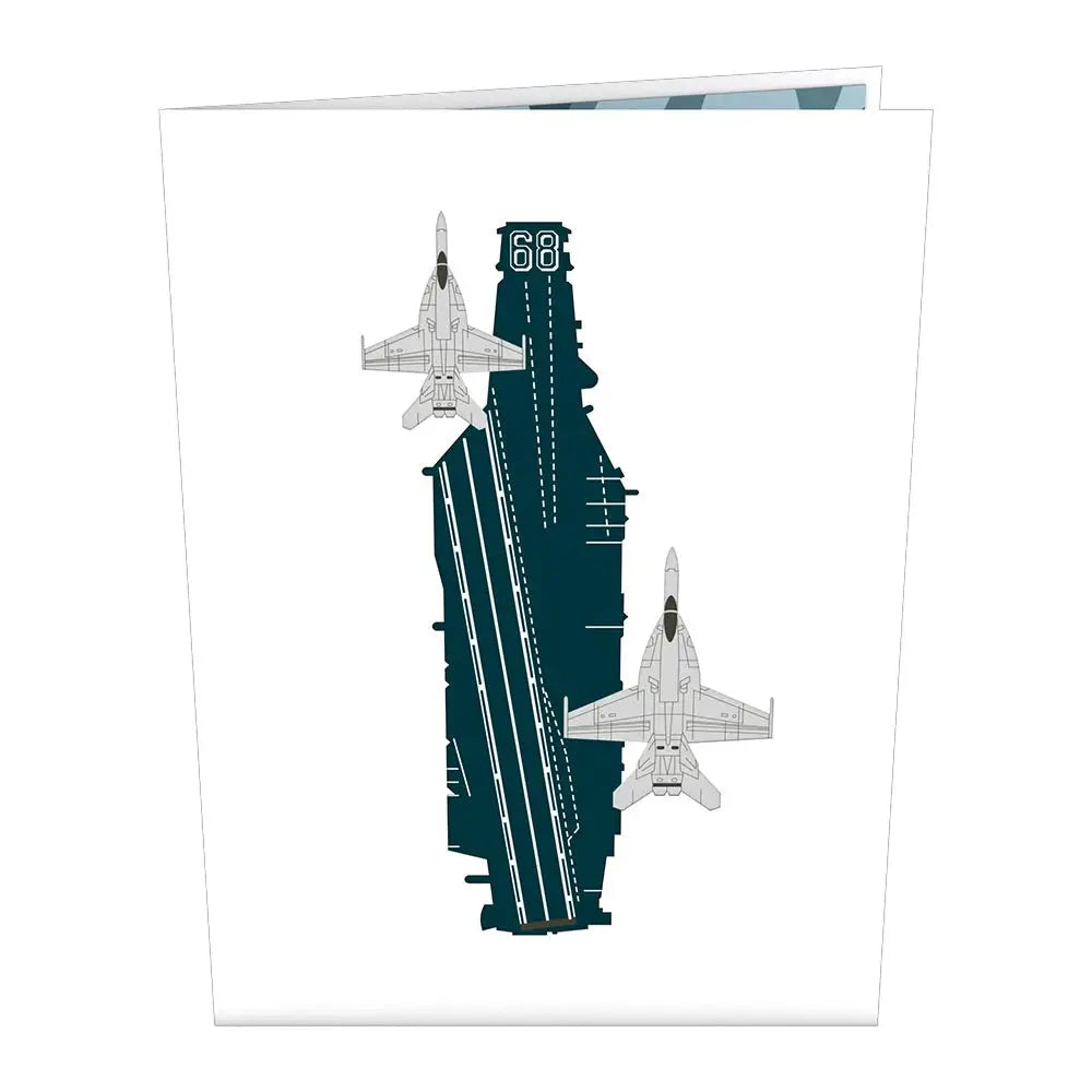 LP1891 U.S. AIRCRAFT CARRIER POP-UP CARD 5x7"