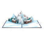 LP2204 SKI VILLAGE POP-UP CARD 5x7"