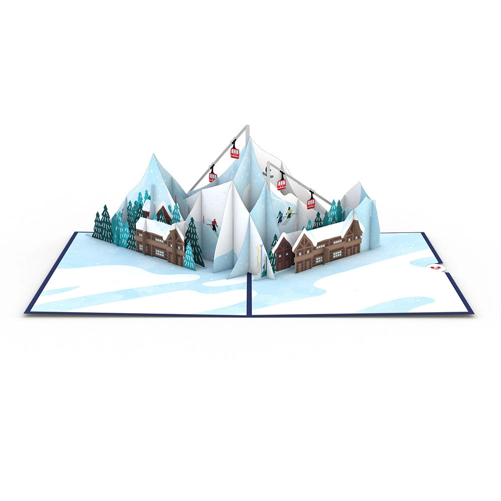 LP2204 SKI VILLAGE POP-UP CARD 5x7"
