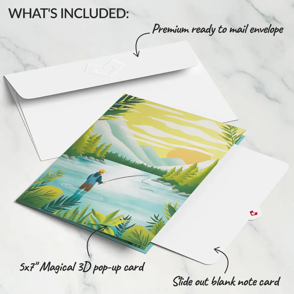 LP7344 GONE FISHING POP-UP 5x7"