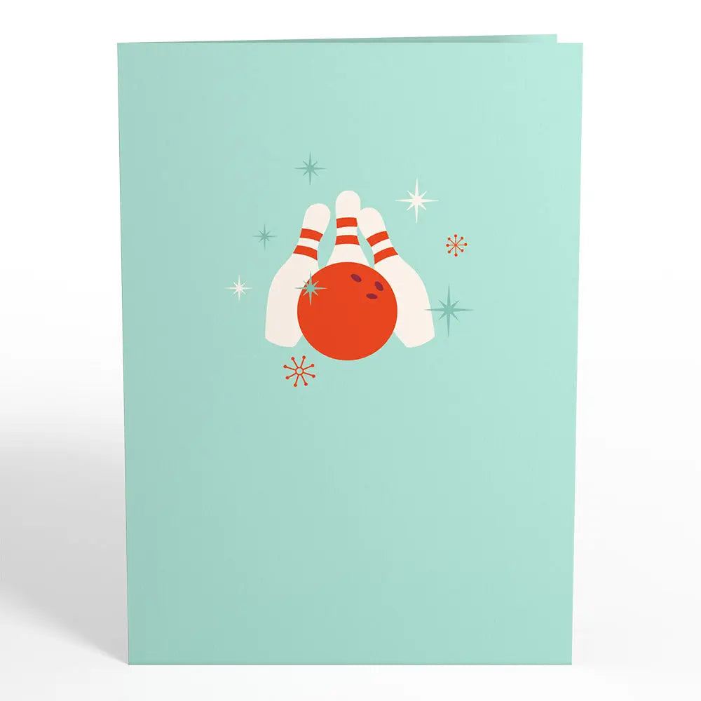 LP10559 RETRO BOWLING POP-UP CARD 5x7"