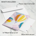 LP9359 MAJESTIC HOT AIR BALLOON POP-UP CARD 5x7"