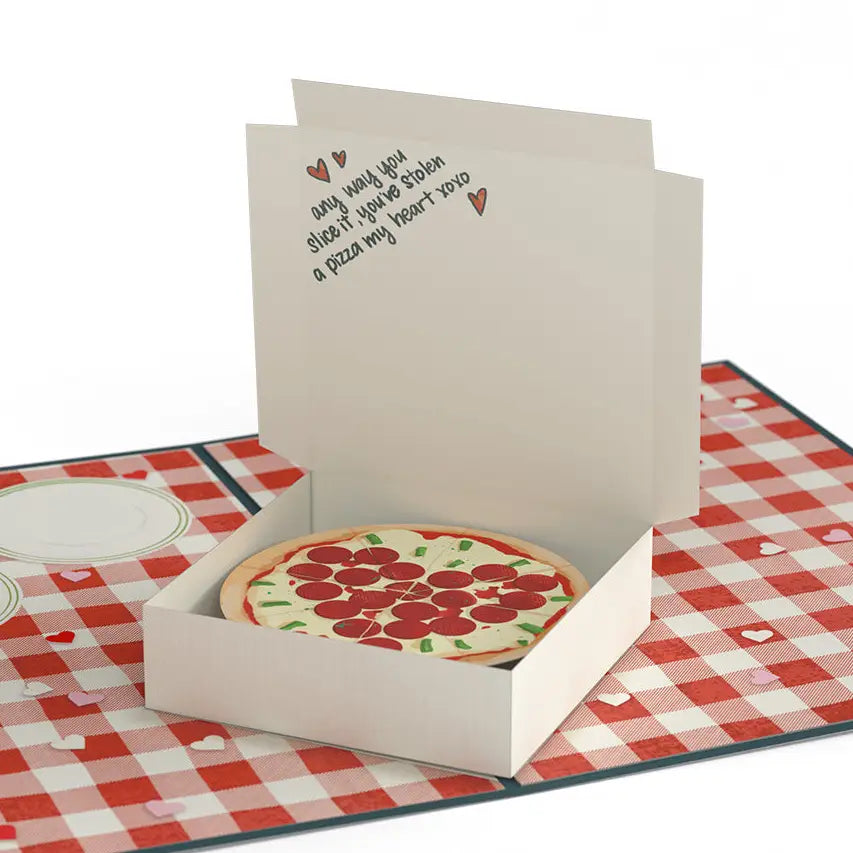 LP5529 PIZZA LOVE POP-UP CARDS 5x7"
