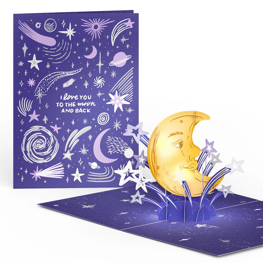 LP6435 LOVE YOU TO THE MOON AND BACK LIGHT-UP 5x7"