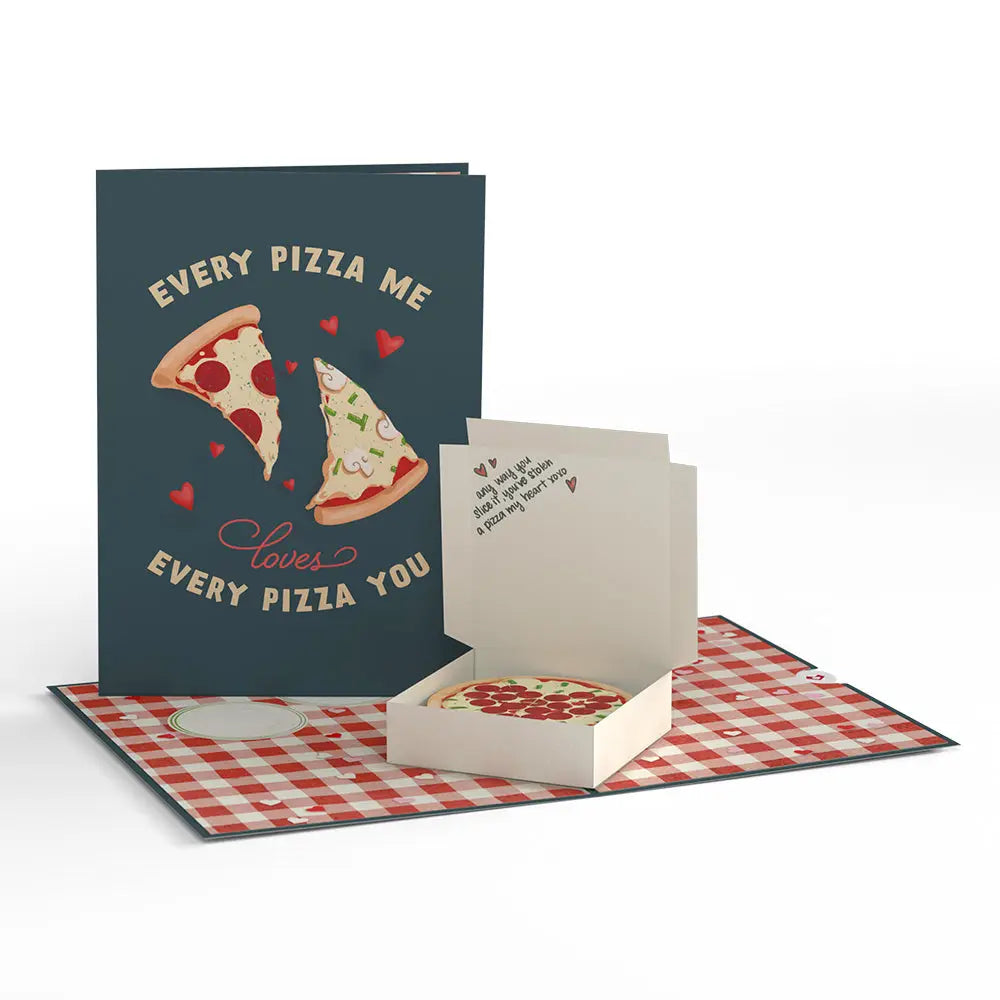 LP5529 PIZZA LOVE POP-UP CARDS 5x7"
