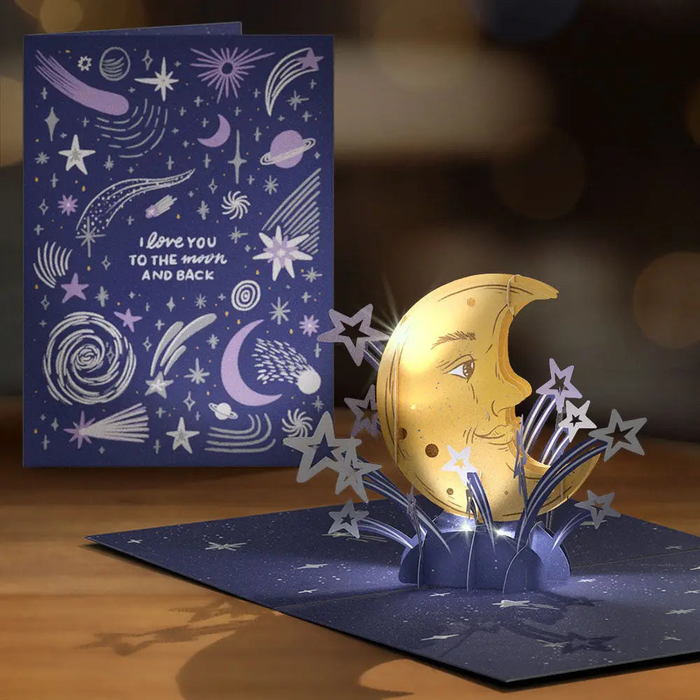 LP6435 LOVE YOU TO THE MOON AND BACK LIGHT-UP 5x7"